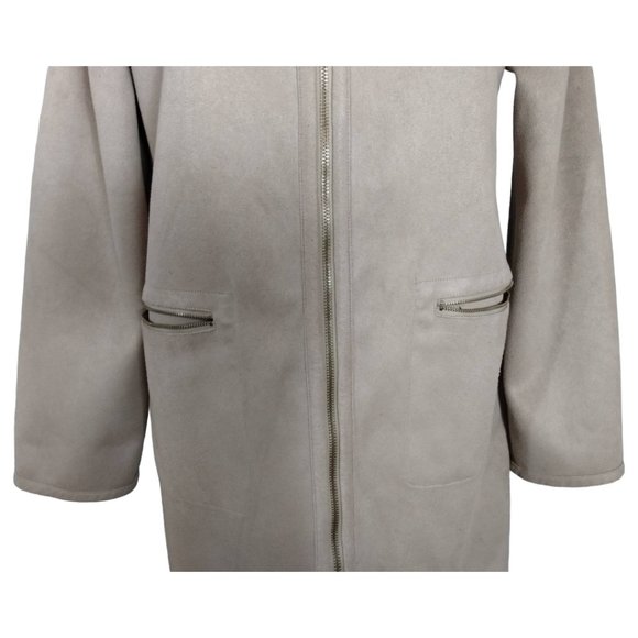 Yansi Fugel Faux Suede Reversible Zip front coat, size M - Picture 6 of 9